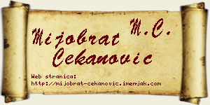 Mijobrat Čekanović vizit kartica